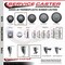 Service Caster 35 Inch Thermoplastic  Rubber Wheel Swivel 34 Inch Threaded Stem Caster Set 2 Brakes SCC SCC-TS20S3514-TPRB-34212-2-TLB-2 - alternate 2